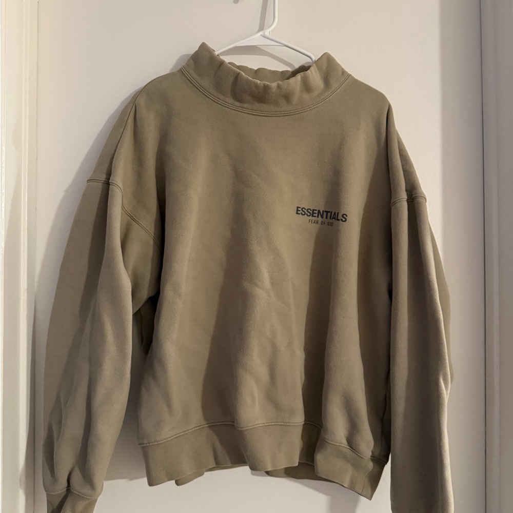 Essentials Women's Cowl Neck Sweater in Tan